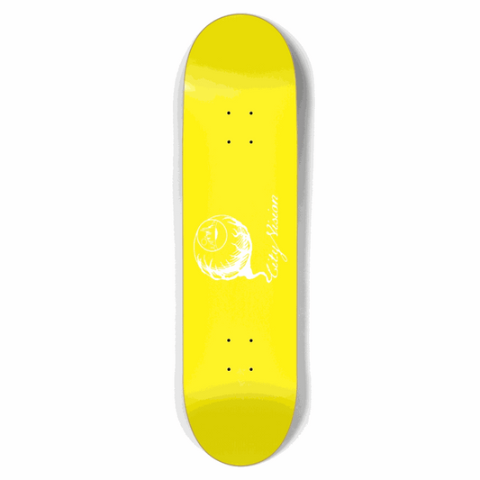Yellow and White Logo 8.50 City Vision Skateboards  City Vision Skateboards 8.50
