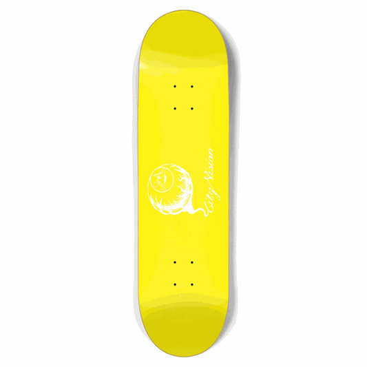 Yellow and White Logo 8.75 City Vision Skateboards  City Vision Skateboards 8.75