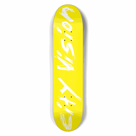 Yellow and White Name 7.50 City Vision Skateboards  City Vision Skateboards 7.50