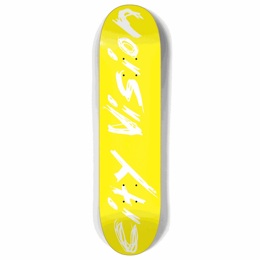 Yellow and White Name 8.00 City Vision Skateboards  City Vision Skateboards 8.00