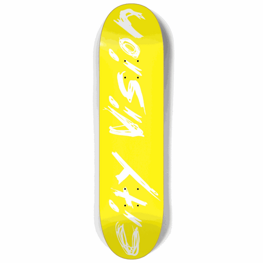 Yellow and White Name 8.25 City Vision Skateboards  City Vision Skateboards 8.25