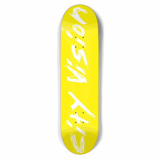 Yellow and White Name 8.50 City Vision Skateboards  City Vision Skateboards 8.50