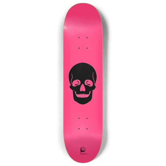 Skateboard - Hot Pink Skull 8.00 by City Vision Skateboards (8.00)