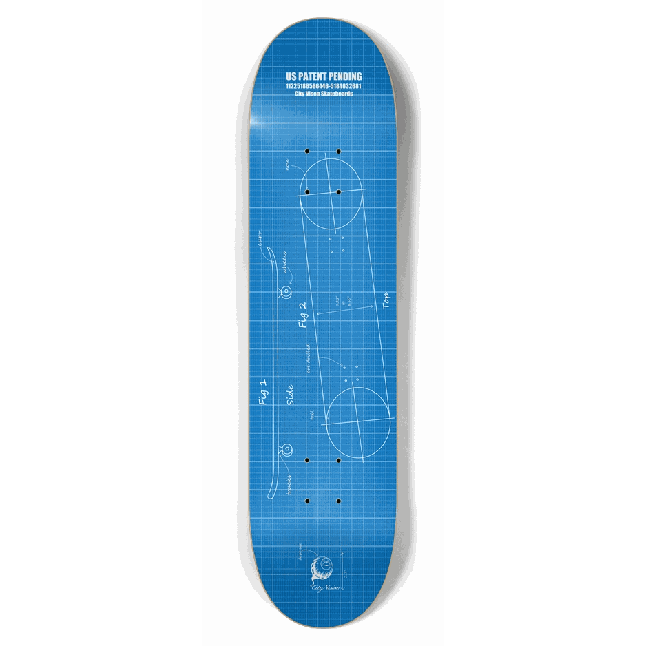 Blue Print 7.75 City Vision Skateboards