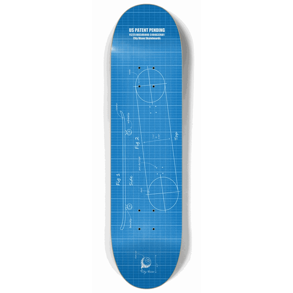 Blue Print 8.25 City Vision Skateboards