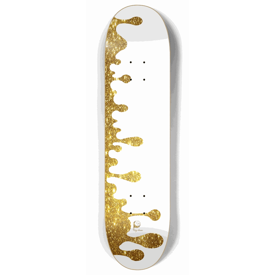 Skateboard - Dripping Gold 8.00 by City Vision Skateboards (8.00)