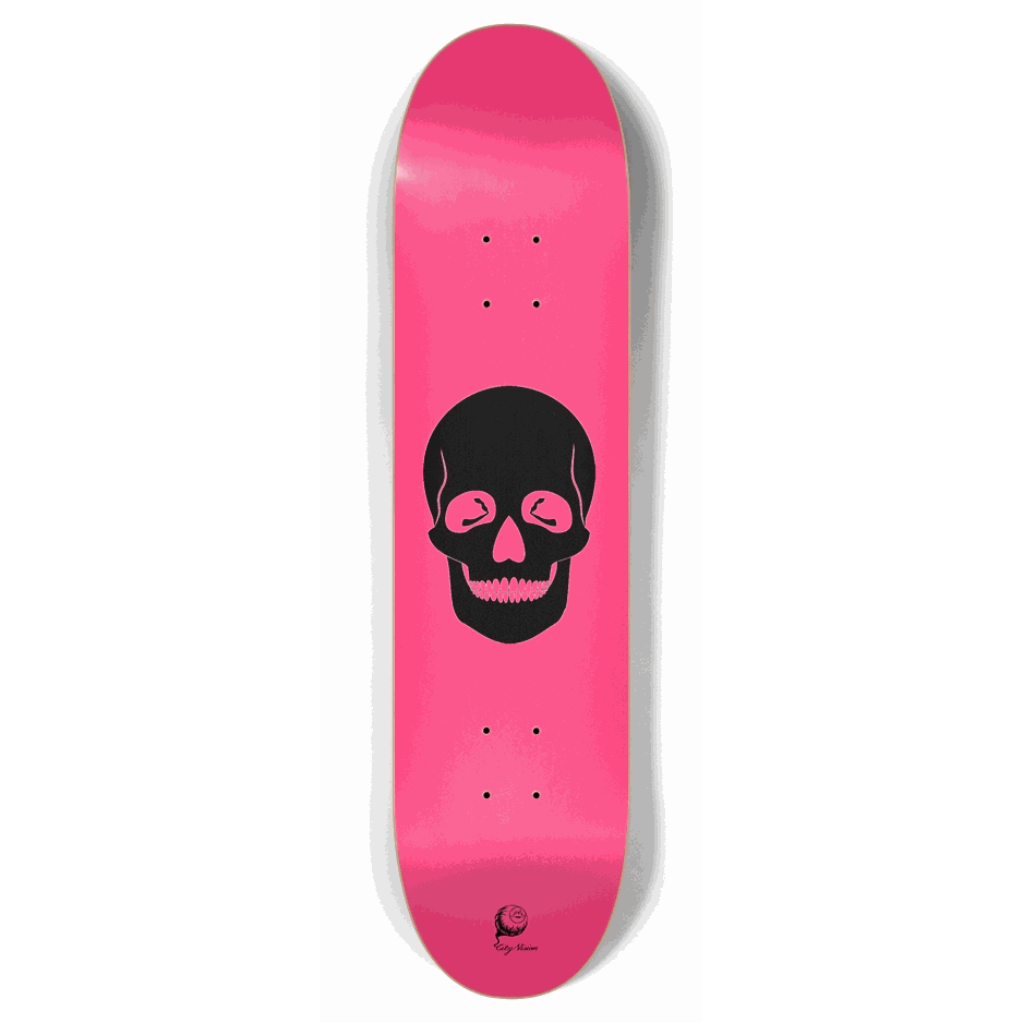 Hot Pink Skull 7.87 City Vision Skateboards