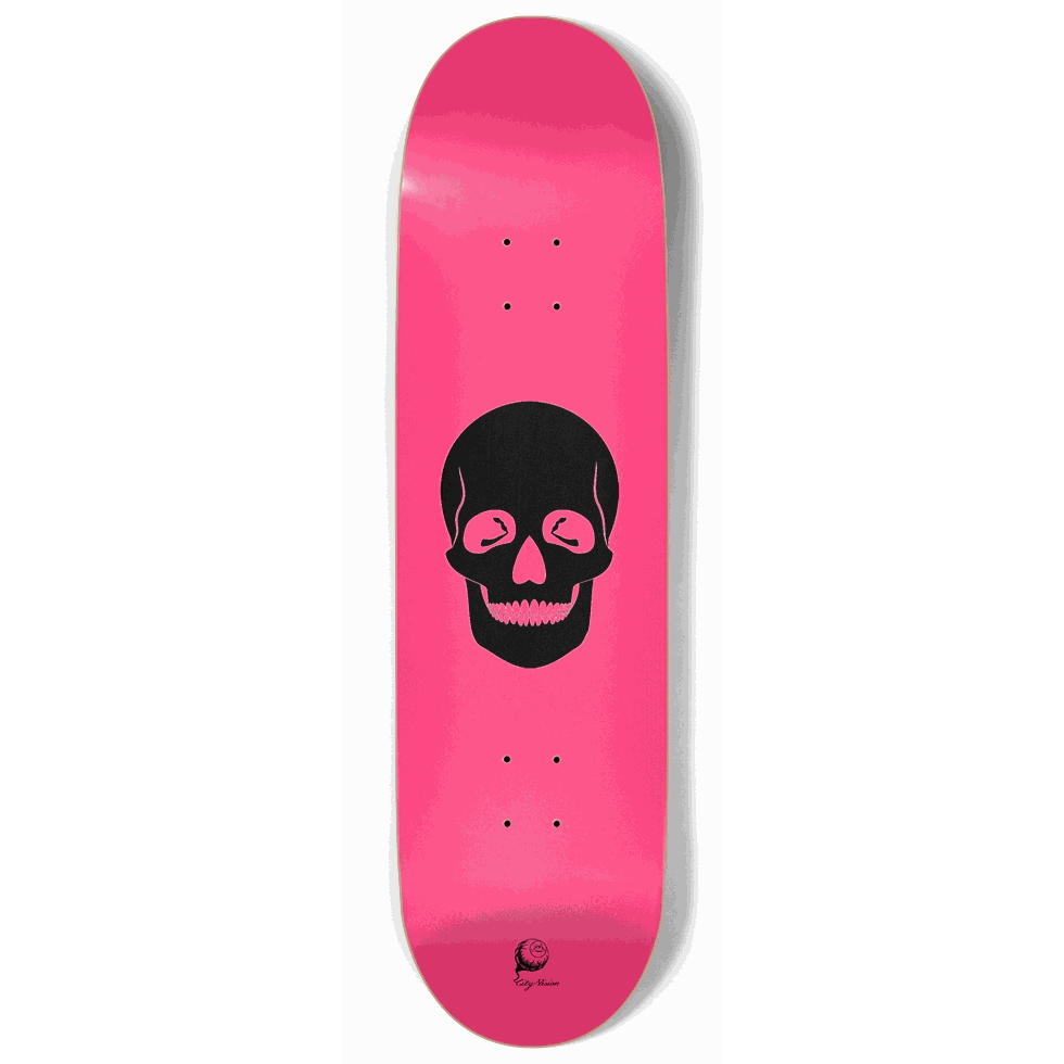 Hot Pink Skull 9.00 City Vision Skateboards