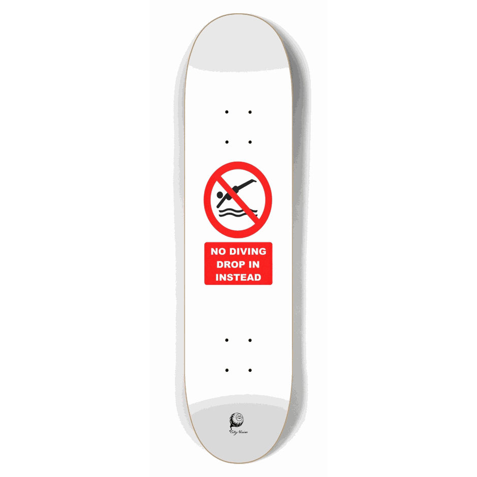 No Diving 7.62 City Vision Skateboards