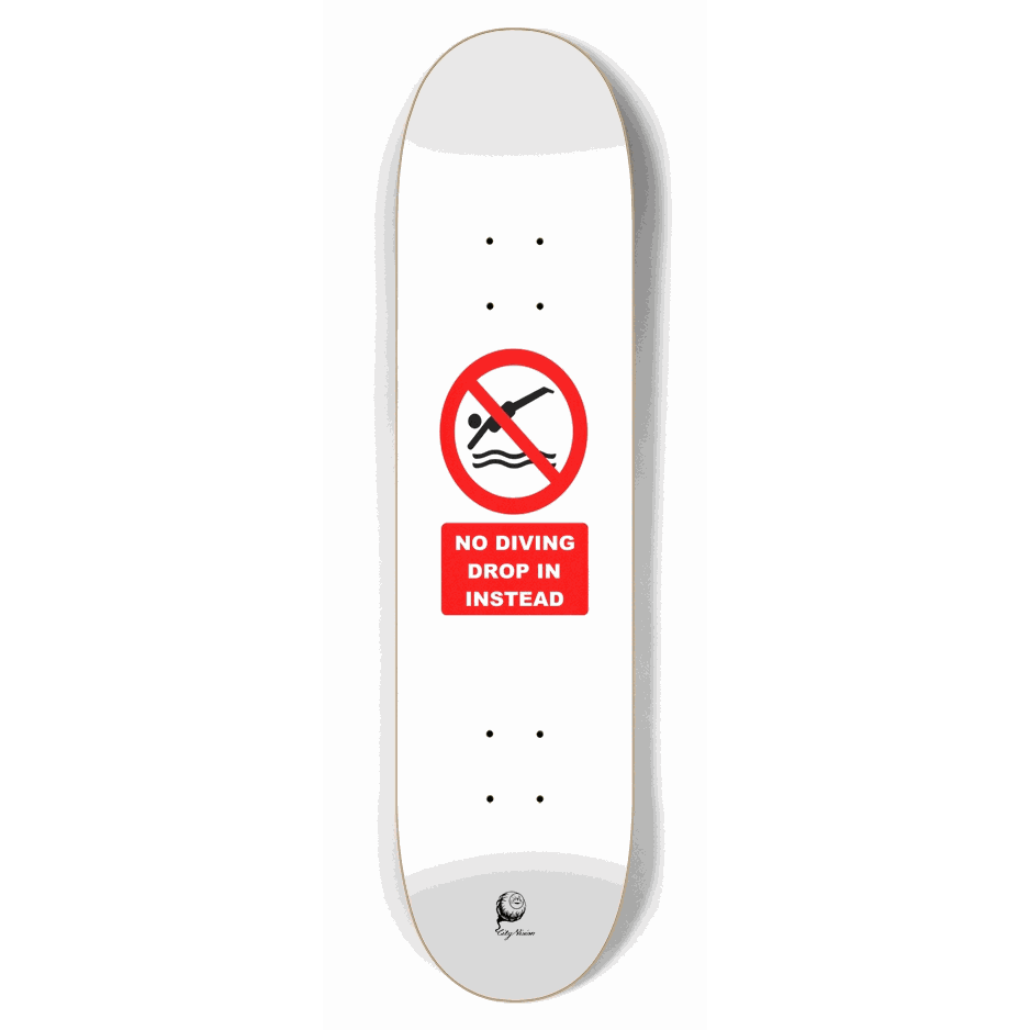 No Diving 7.75 City Vision Skateboards