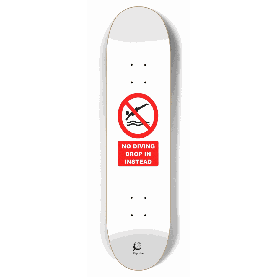No Diving 7.87 City Vision Skateboards