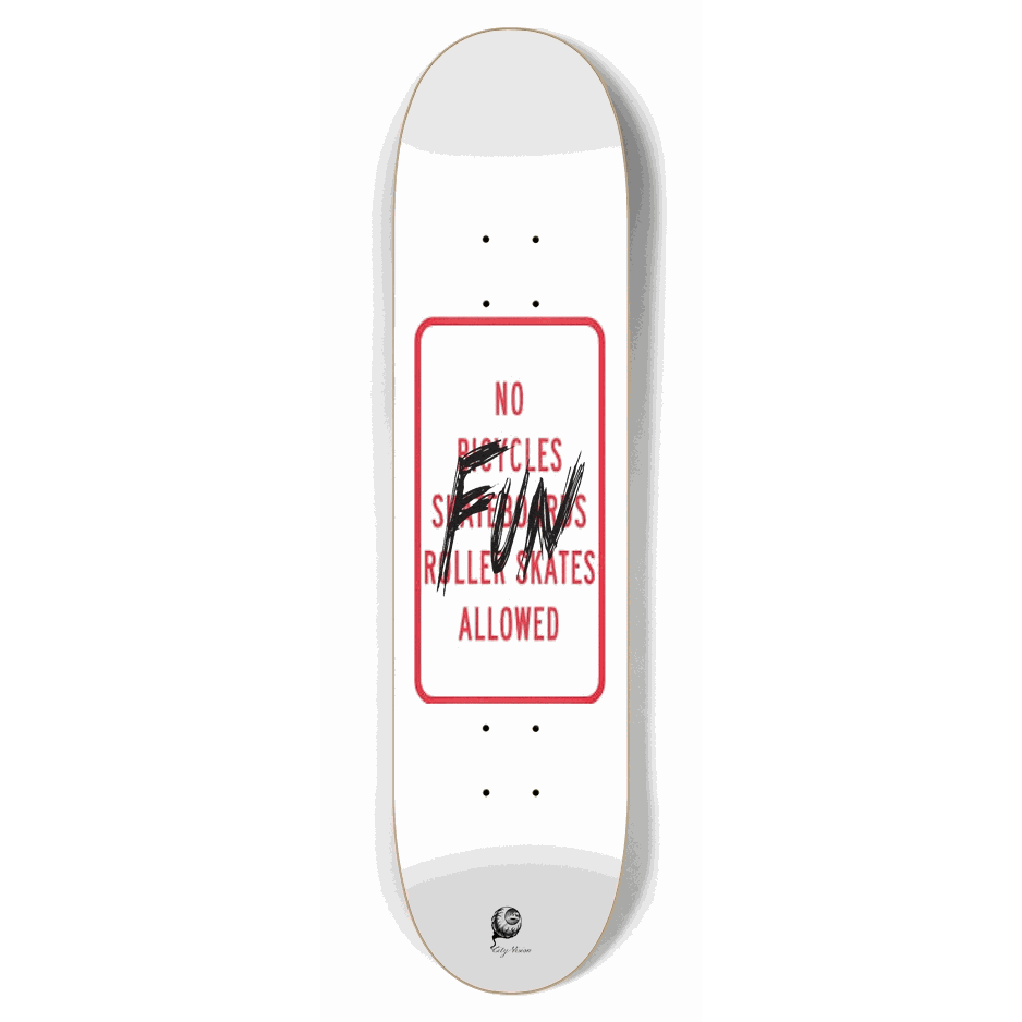 No Fun 7.75 City Vision Skateboards