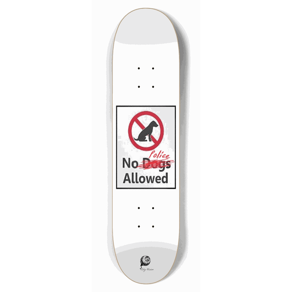 No Police 7.75 City Vision Skateboards