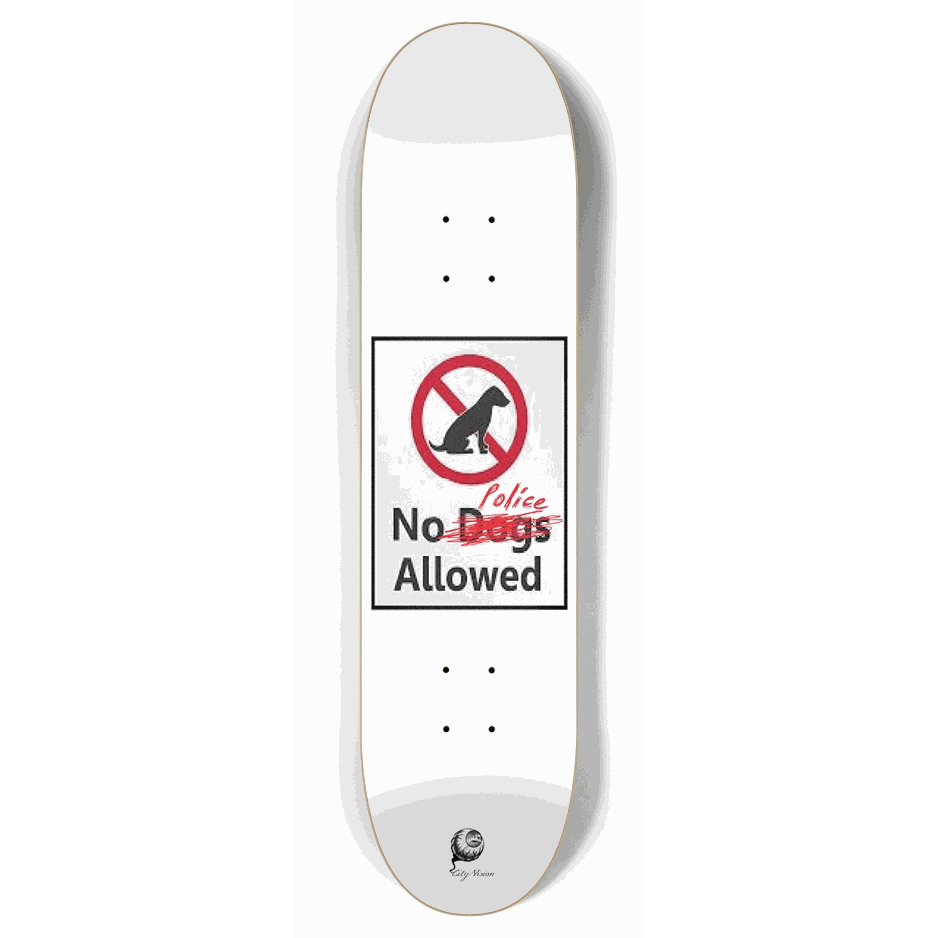 No Police 7.87 City Vision Skateboards