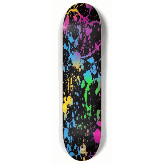 Skateboard - Splatter Paint Black 8.00 by City Vision Skateboards (8.00)