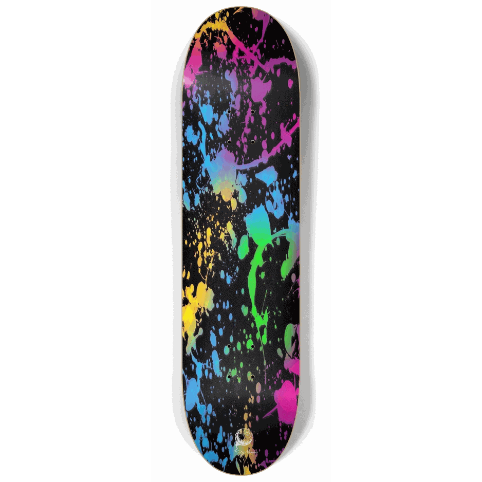 Splatter Paint Black 8.25 City Vision Skateboards