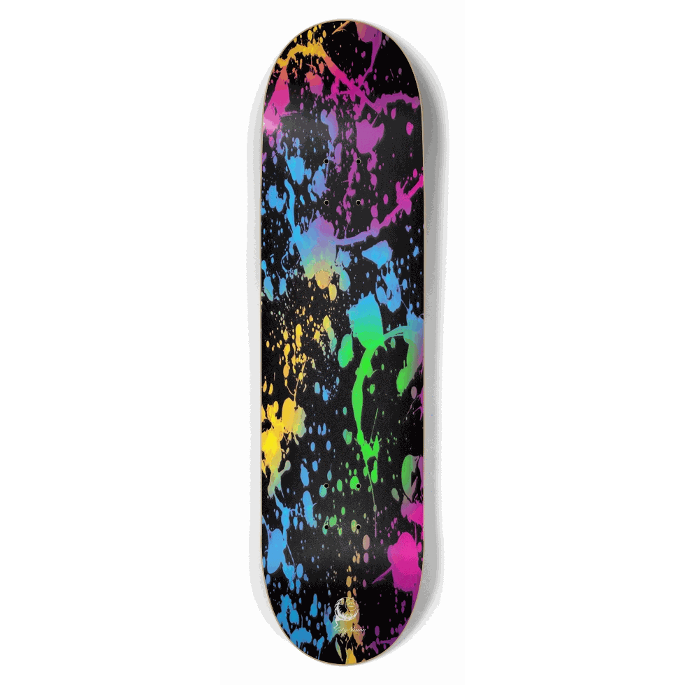 Splatter Paint Black 8.50 City Vision Skateboards