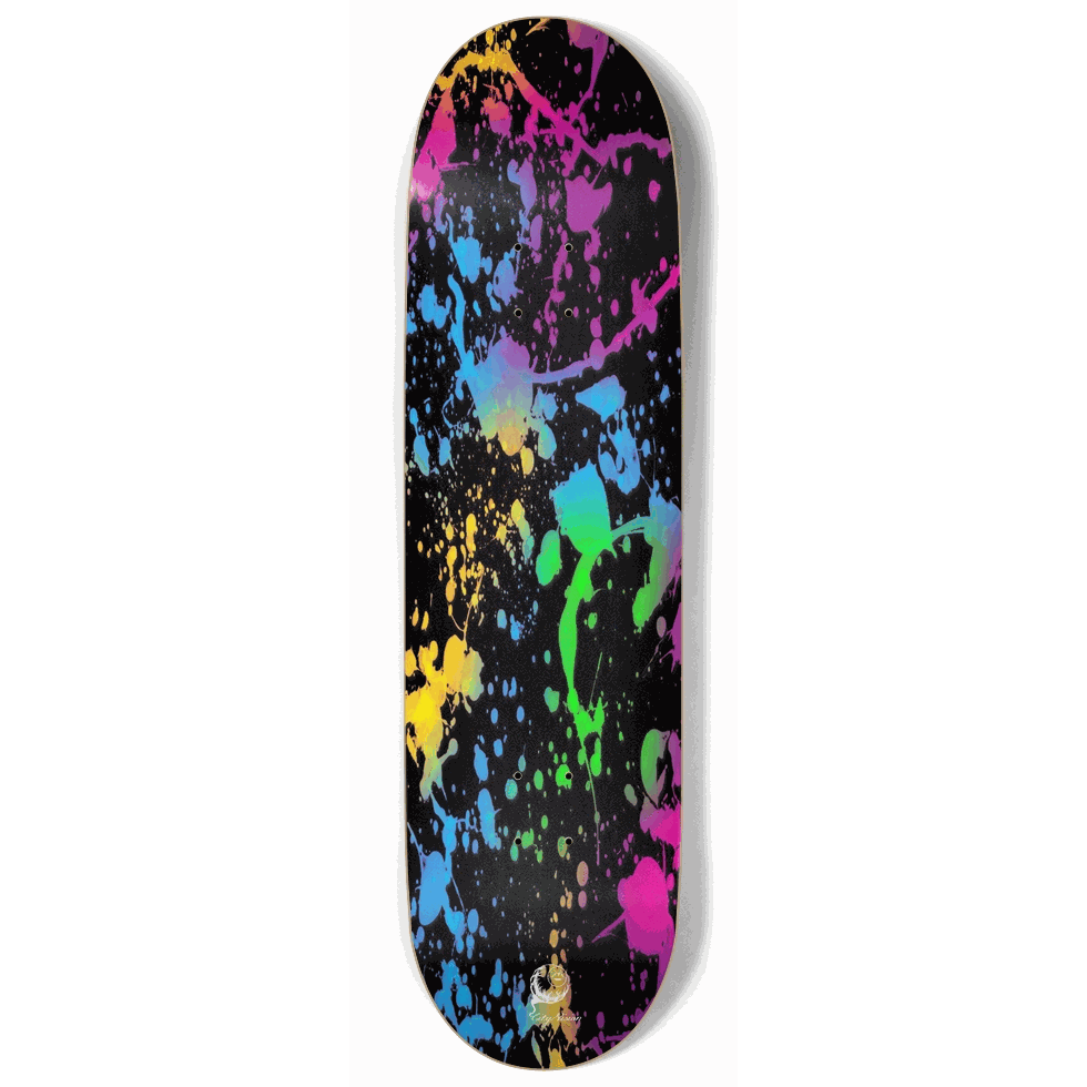 Splatter Paint Black 9.00 City Vision Skateboards