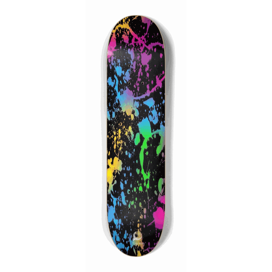 Splatter Paint Black Mini 7.25 City Vision Skateboards