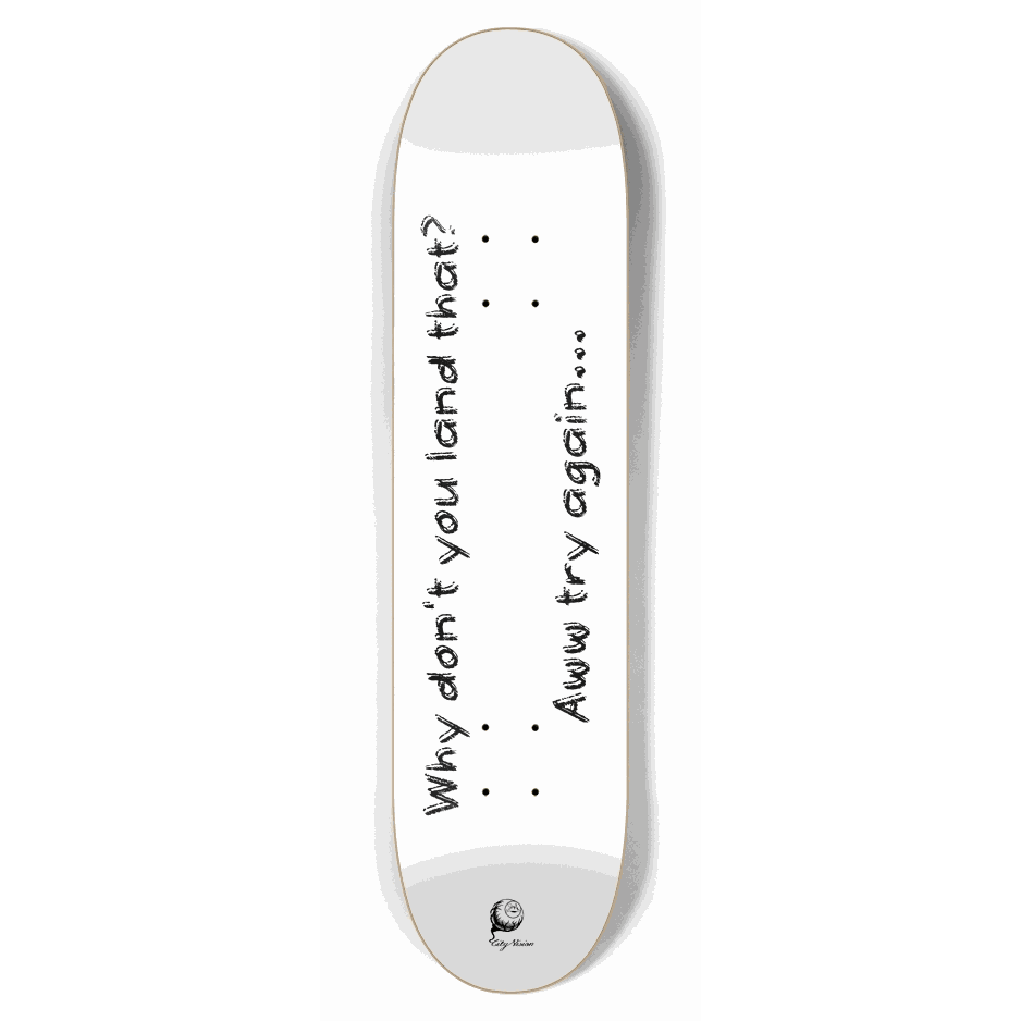Try Again White 7.75 City Vision Skateboards