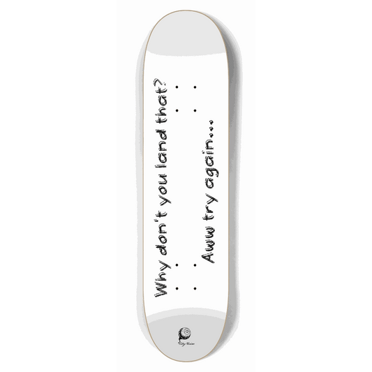 Try Again White 7.75 City Vision Skateboards