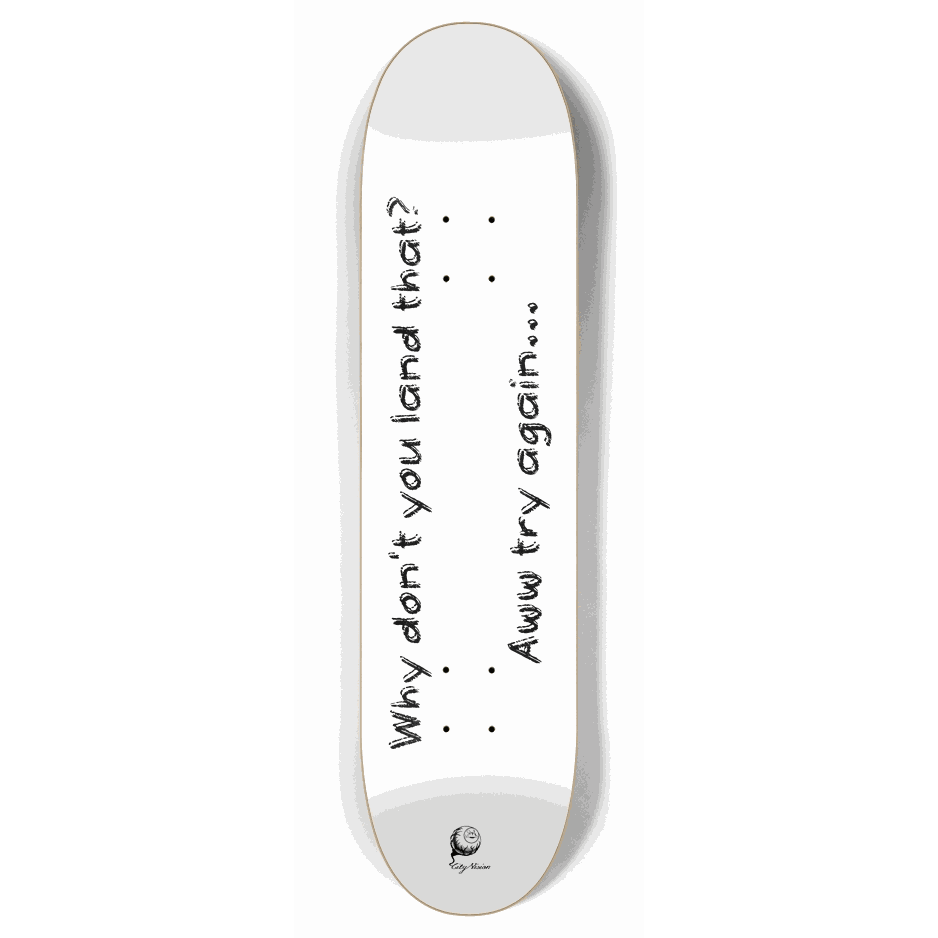 Try Again White 7.87 City Vision Skateboards