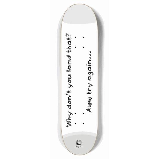 Try Again White 7.87 City Vision Skateboards