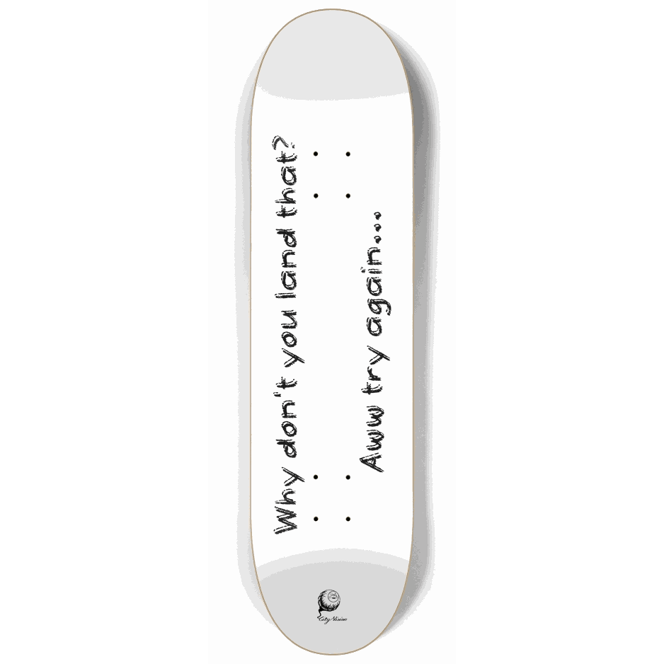Try Again White 8.25 City Vision Skateboards