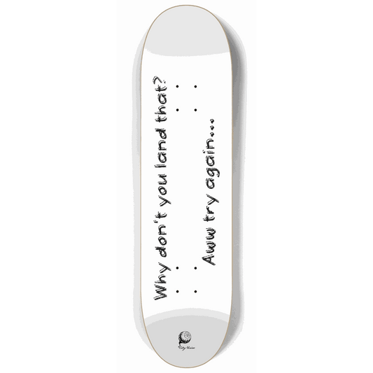 Try Again White 8.25 City Vision Skateboards