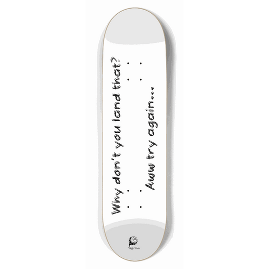 Try Again White 8.50 City Vision Skateboards