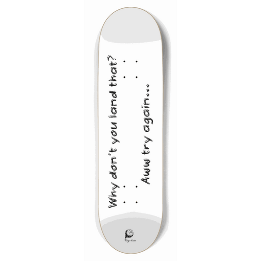 Try Again White 8.75 City Vision Skateboards