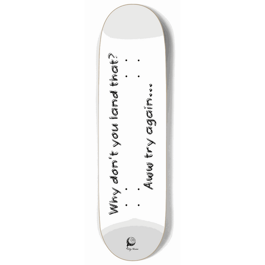 Try Again White 9.00 City Vision Skateboards